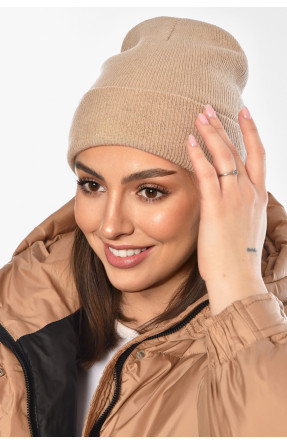 Шапка жіноча демісезонна світло-бежевого кольору 59269 209146C Шапка жіноча демісезонна світло-бежевого кольору 59269 209146C