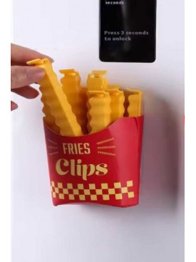 Зажимы для пакетов на магните 12 шт Картофель Фри 209149C