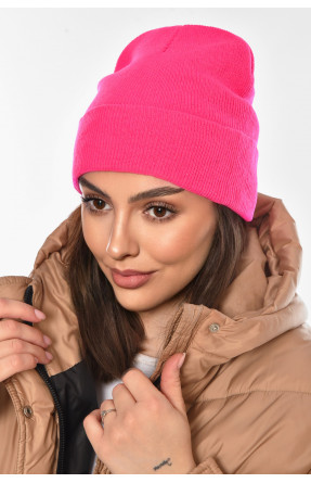 Шапка жіноча демісезонна кольору фуксії 59269 209151C Шапка жіноча демісезонна кольору фуксії 59269 209151C