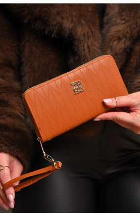 Гаманець жіночий з екошкіри коричневого кольору 1163-6 209154C