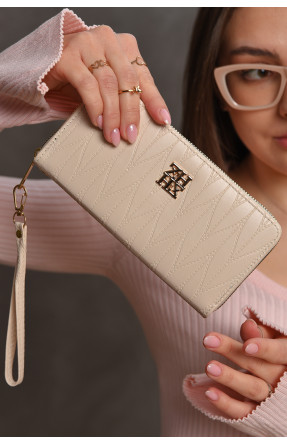 Гаманець жіночий з екошкіри бежевого кольору 1163-6 209155C