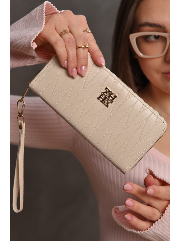 Гаманець жіночий з екошкіри бежевого кольору 1163-6 209155C