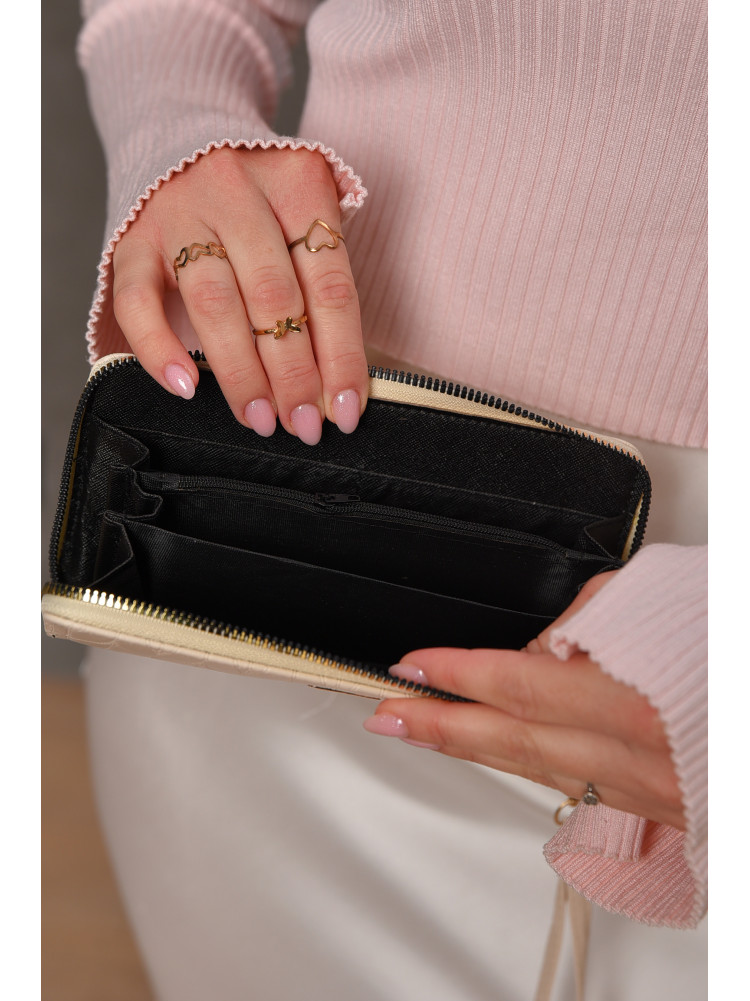 Гаманець жіночий з екошкіри бежевого кольору 1163-6 209155C