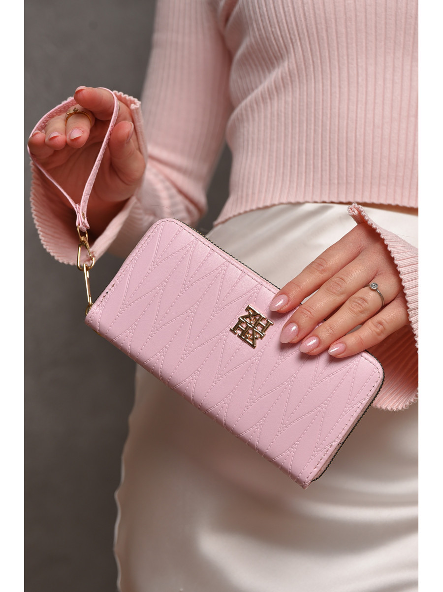 Гаманець жіночий з екошкіри рожевого кольору 1163-6 209156C