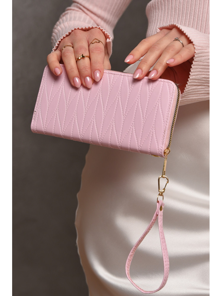 Гаманець жіночий з екошкіри рожевого кольору 1163-6 209156C