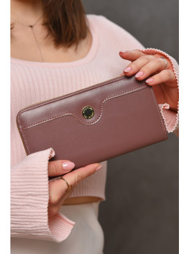 Кошелек женский из экокожи сиреневого цвета 158-27 209158C