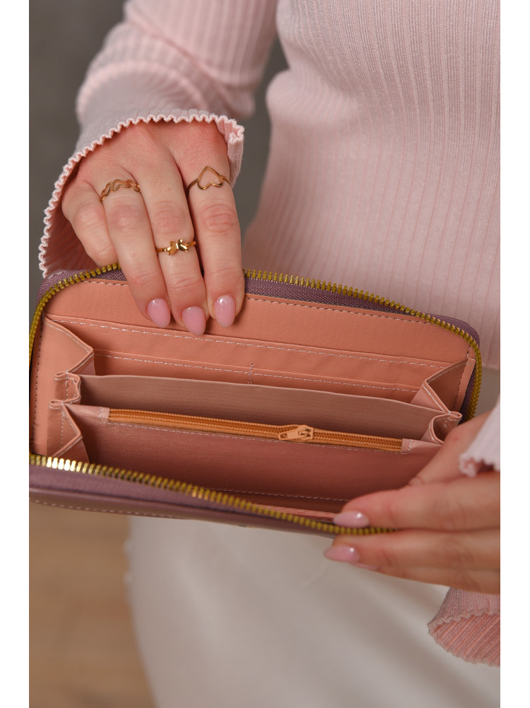 Гаманець жіночий з екошкіри бузкового кольору 158-27 209158C