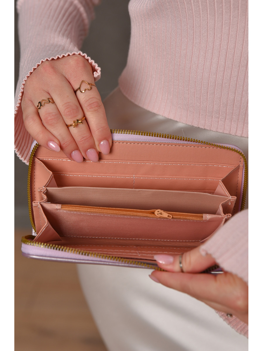 Гаманець жіночий з екошкіри бузкового кольору 158-27 209160C