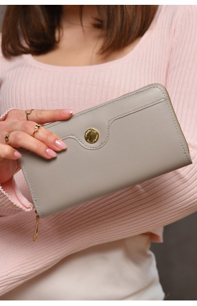 Гаманець жіночий з екошкіри сірого кольору 158-27 209161C