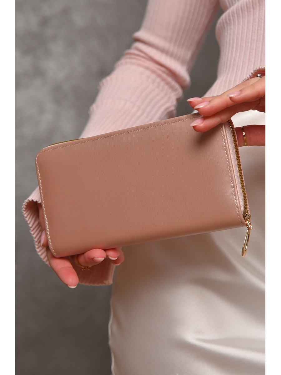 Гаманець жіночий з екошкіри рожевого кольору 158-27 209162C