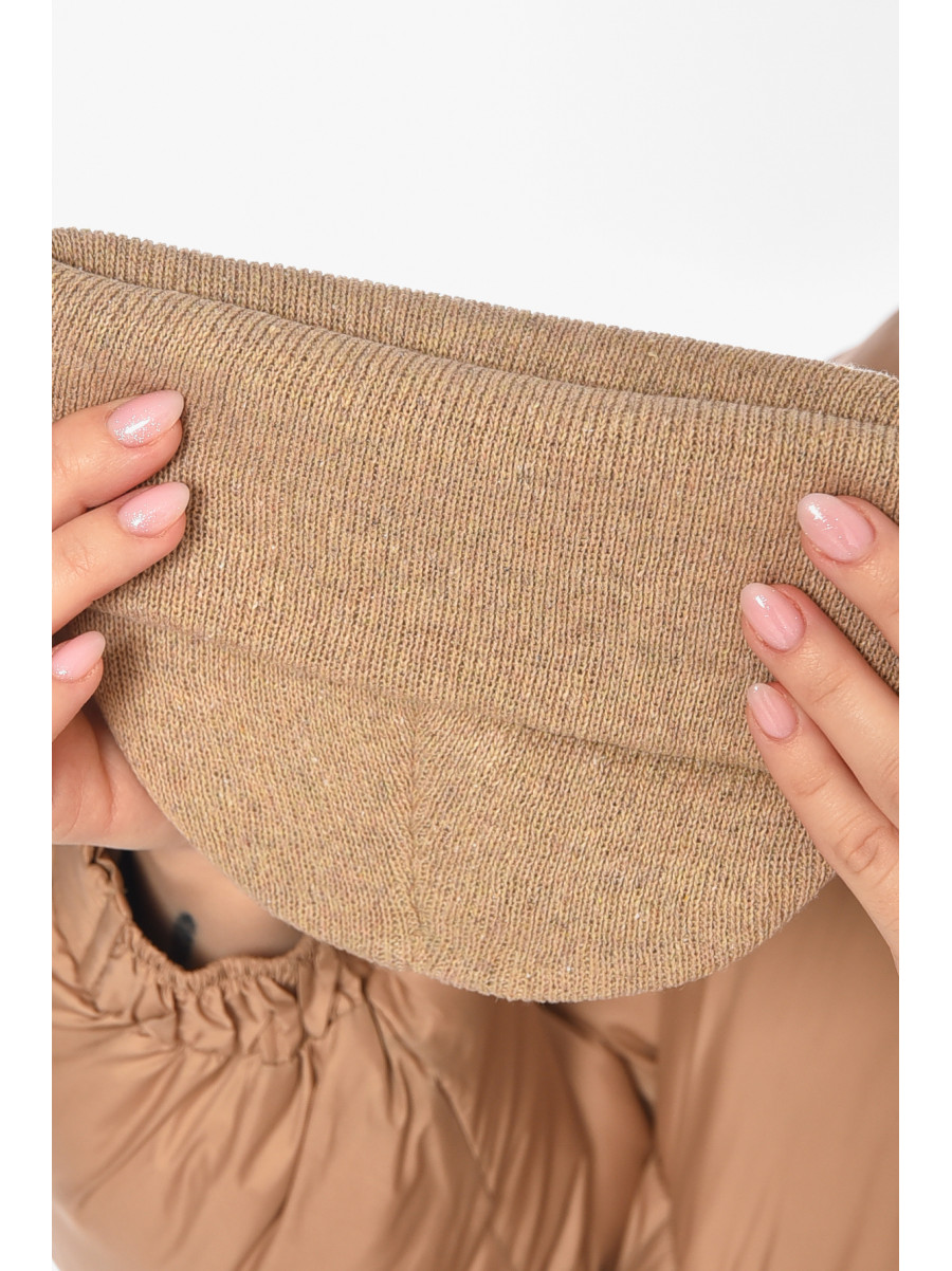 Шапка женская демисезонная бежевого цвета 57070 209163C