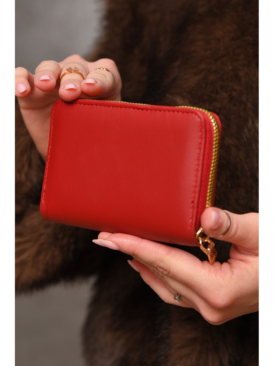 Гаманець жіночий з екошкіри червоного кольору 158-19 209164C