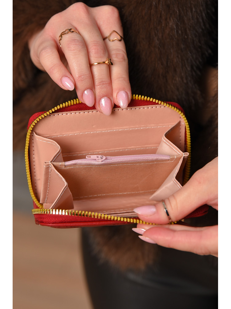 Гаманець жіночий з екошкіри червоного кольору 158-19 209164C