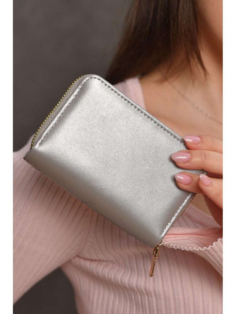 Гаманець жіночий з екошкіри сірого кольору 158-19 209165C