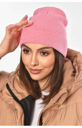 Шапка жіноча демісезонна рожевого кольору 57070 209166C Шапка жіноча демісезонна рожевого кольору 57070 209166C