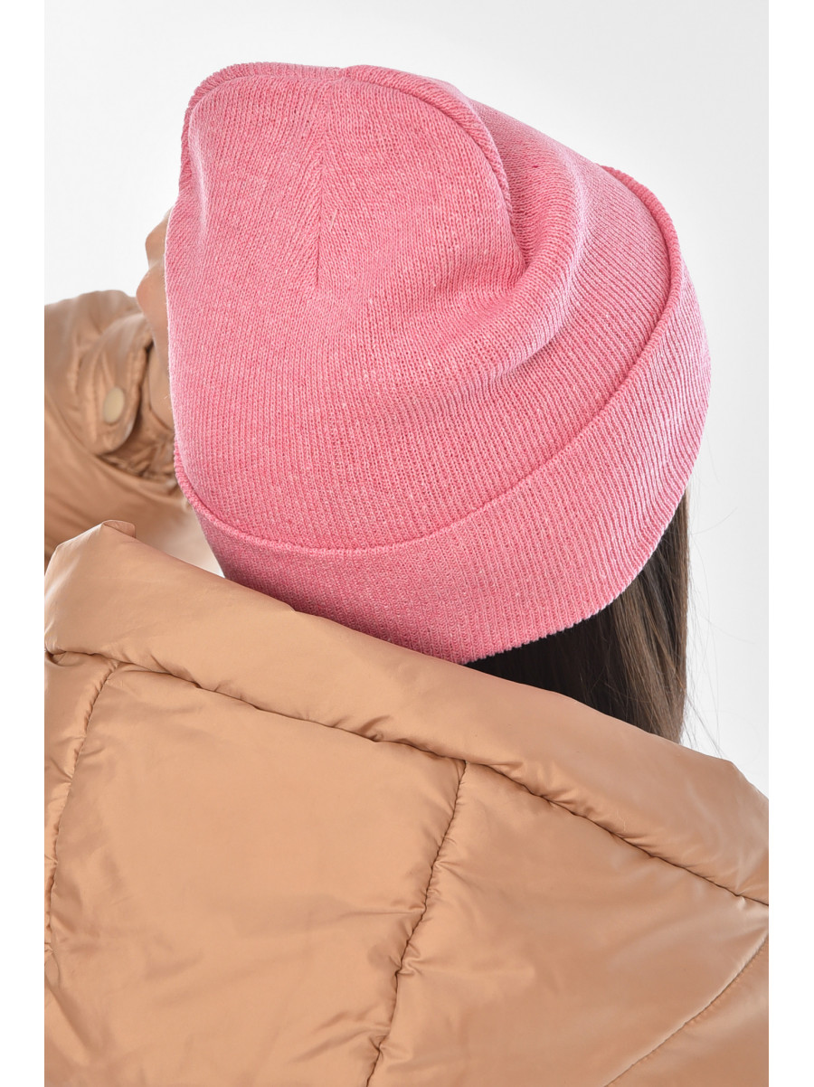 Шапка женская демисезонная розового цвета 57070 209166C