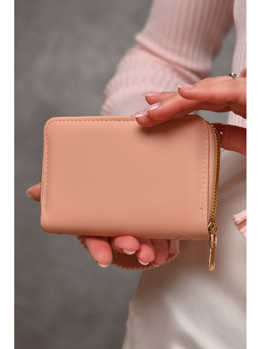 Гаманець жіночий з екошкіри рожевого кольору 158-19 209168C