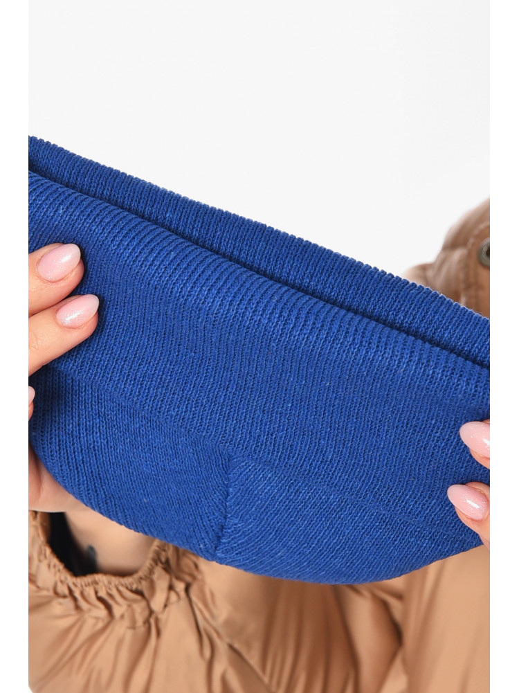 Шапка женская демисезонная синего цвета 57070 209170C