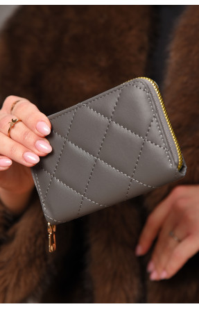 Гаманець жіночий з екошкіри темно-сірого кольору 158-19 209171C