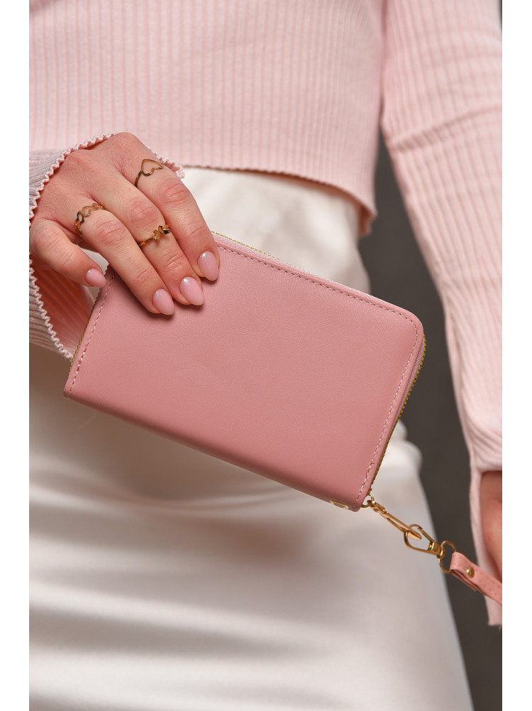 Гаманець жіночий з екошкіри рожевого кольору 158-3 209178C