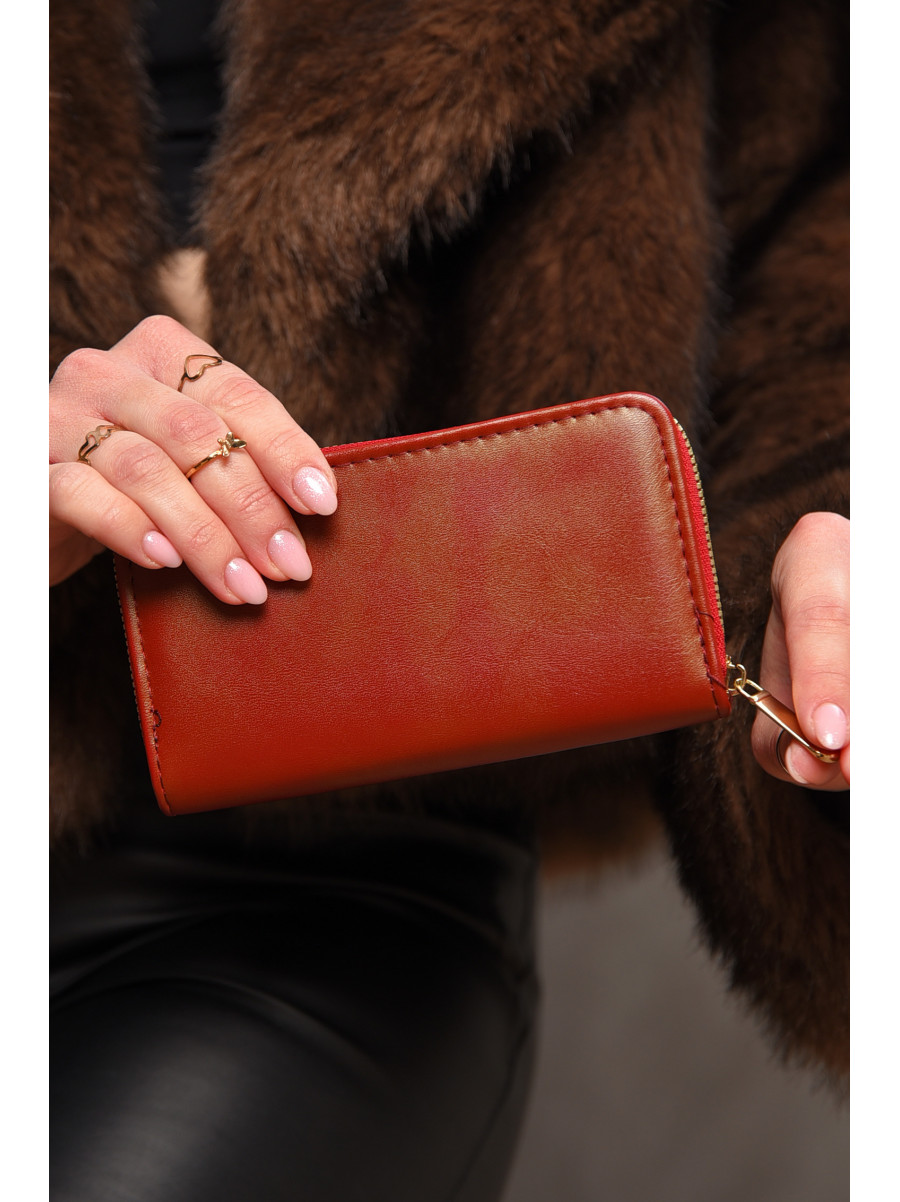 Гаманець жіночий з екошкіри червоного кольору 317-9 209181C