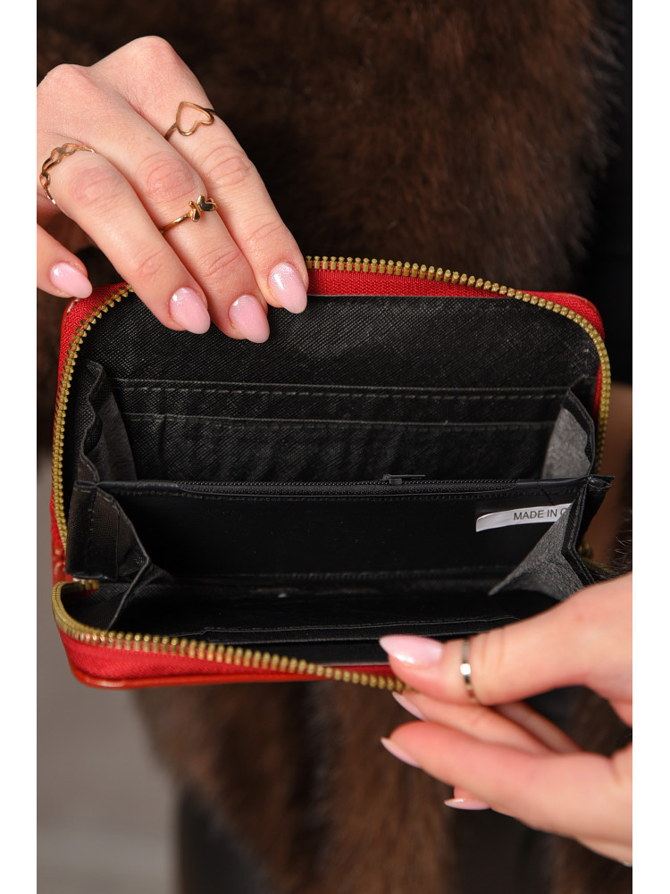 Гаманець жіночий з екошкіри червоного кольору 317-9 209181C