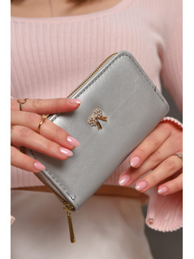 Кошелек женский из экокожи серого цвета 317-9 209182C