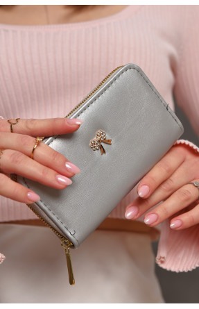 Кошелек женский из экокожи серого цвета 317-9 209182C