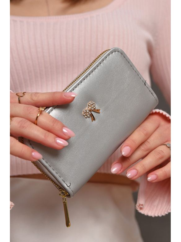 Гаманець жіночий з екошкіри сірого кольору 317-9 209182C
