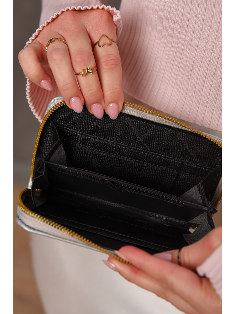 Гаманець жіночий з екошкіри сірого кольору 317-9 209182C