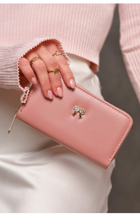 Кошелек женский из экокожи розового цвета 317-9 209184C