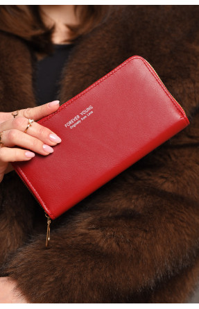 Кошелек женский из экокожи красного цвета 317-32 209185C