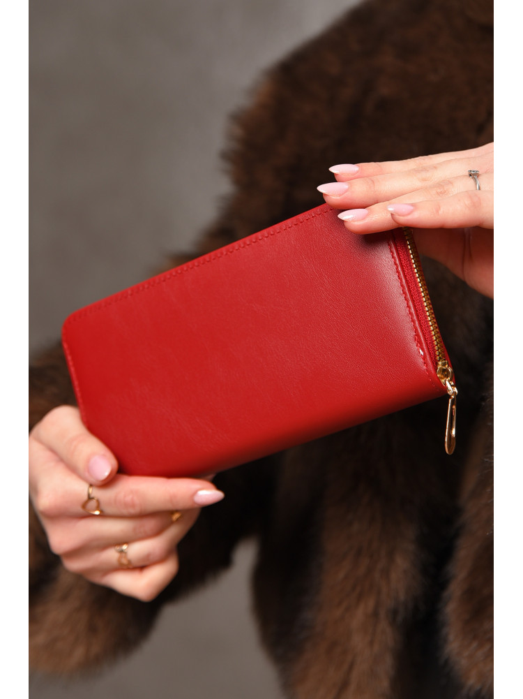 Гаманець жіночий з екошкіри червоного кольору 317-32 209185C