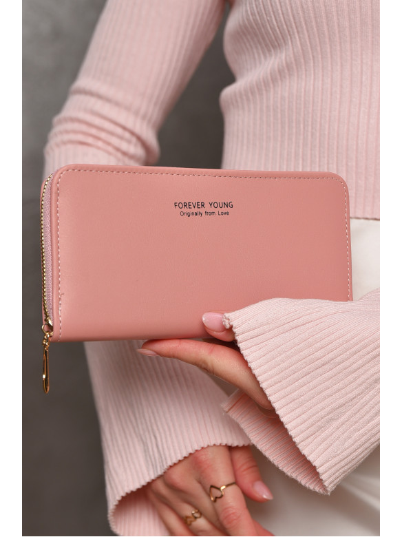 Гаманець жіночий з екошкіри рожевого кольору 317-32 209188C