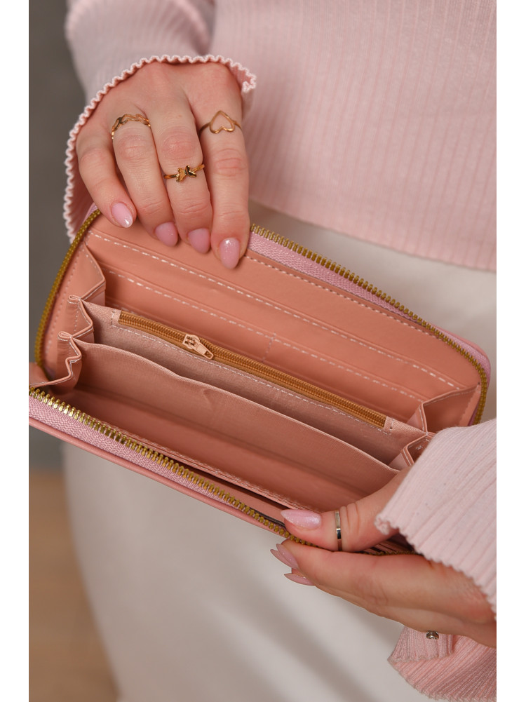 Гаманець жіночий з екошкіри рожевого кольору 317-32 209188C
