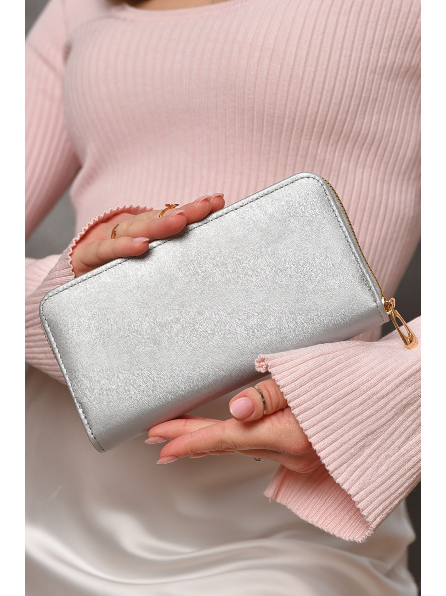 Гаманець жіночий з екошкіри сірого кольору 317-32 209189C