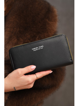 Кошелек женский из экокожи черного цвета 317-32 209190C