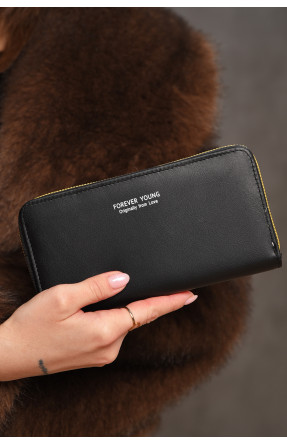 Кошелек женский из экокожи черного цвета 317-32 209190C