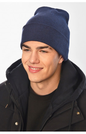 Шапка чоловіча темно-синього кольору 57069 209191C