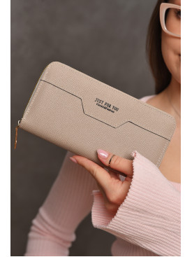Кошелек женский из экокожи бежевого цвета 158-25 209192C