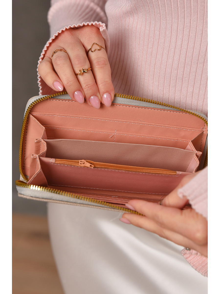 Гаманець жіночий з екошкіри бежевого кольору 158-25 209192C