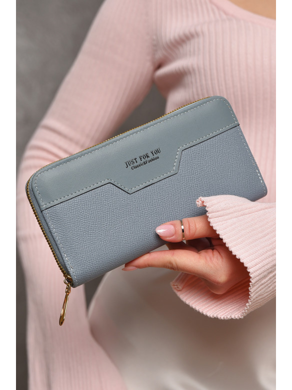 Гаманець жіночий з екошкіри блакитного кольору 158-25 209193C