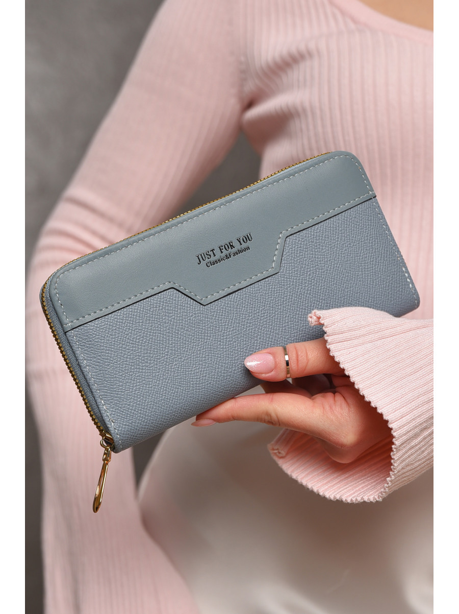 Гаманець жіночий з екошкіри блакитного кольору 158-25 209193C