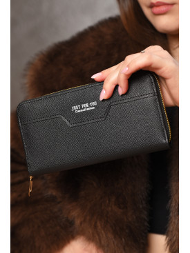 Кошелек женский из экокожи черного цвета 158-25 209194C