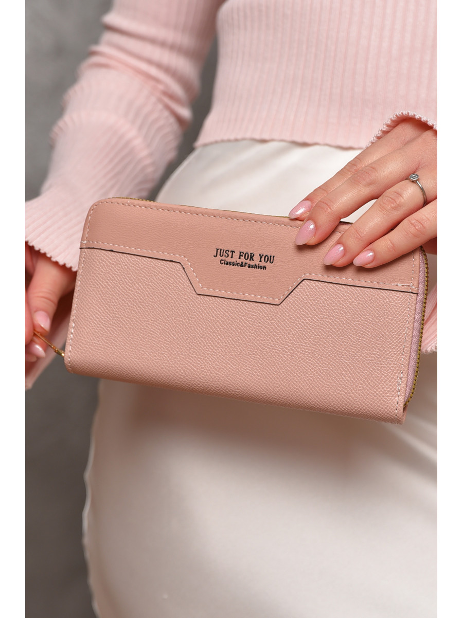 Гаманець жіночий з екошкіри рожевого кольору 158-25 209195C