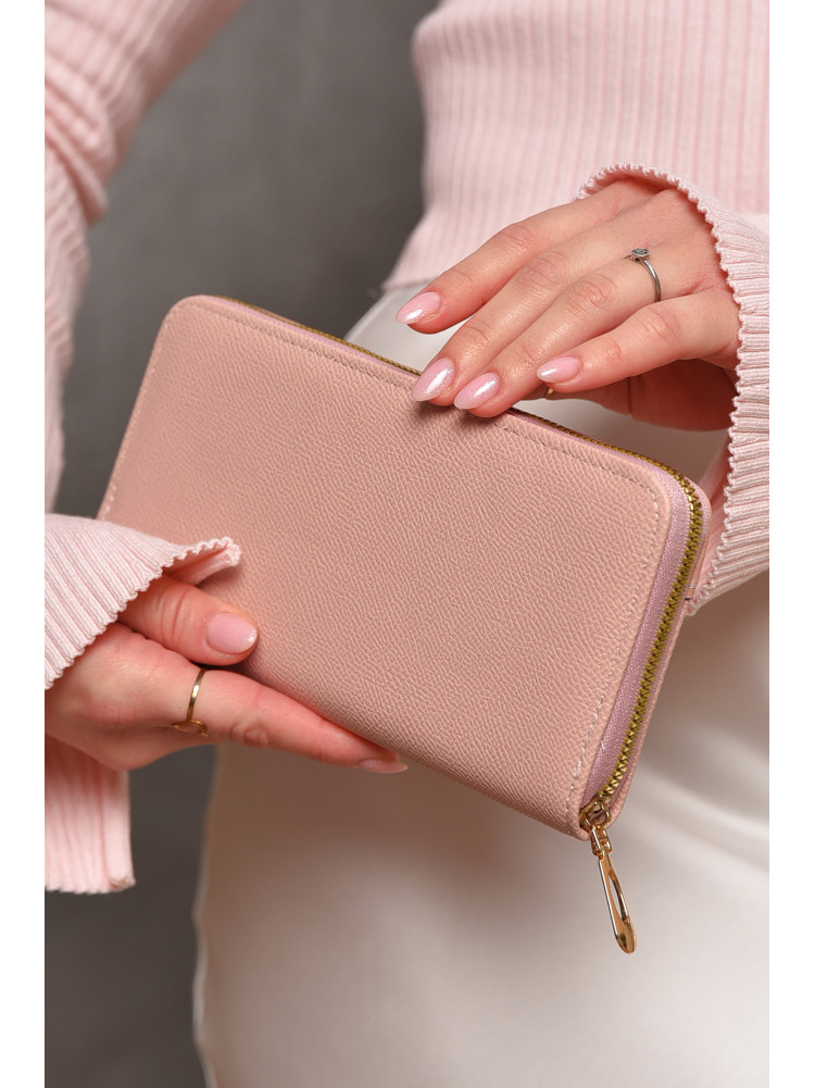 Гаманець жіночий з екошкіри рожевого кольору 158-25 209195C