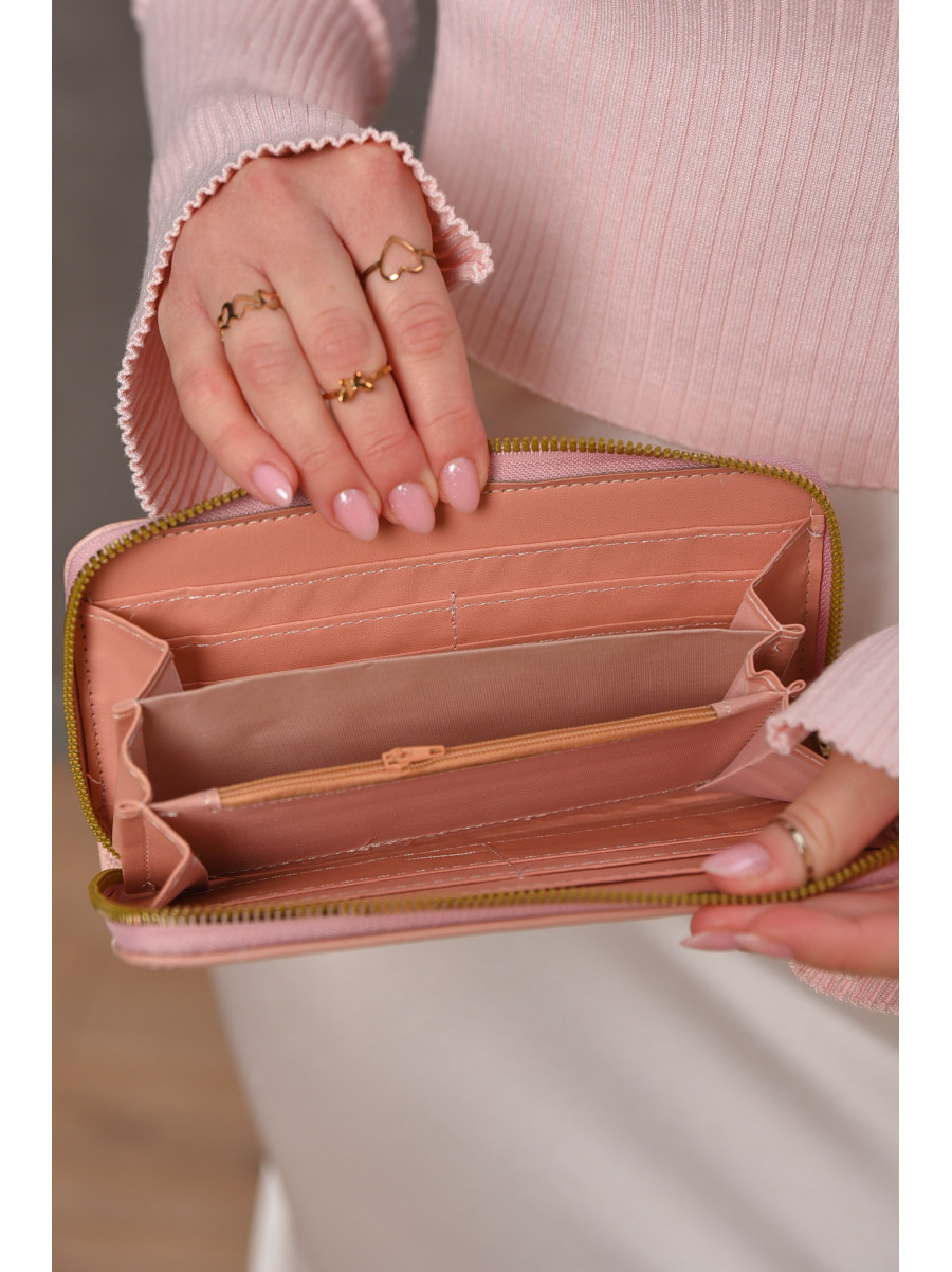 Гаманець жіночий з екошкіри рожевого кольору 158-25 209195C