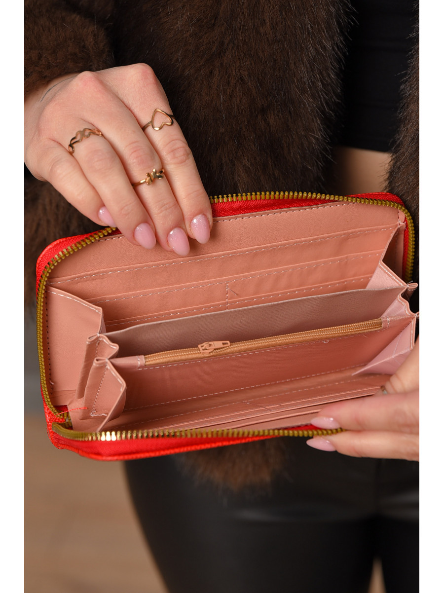 Гаманець жіночий з екошкіри червоного кольору 158-25 209196C