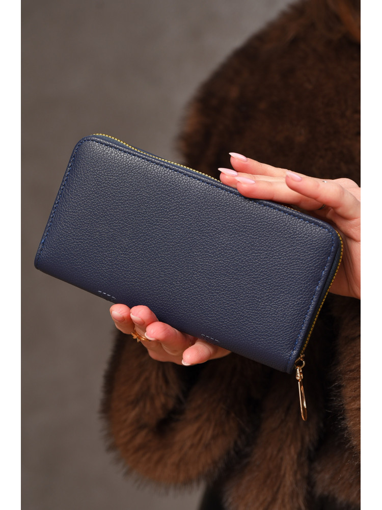 Гаманець жіночий з екошкіри темно-синього кольору 317-23 209197C