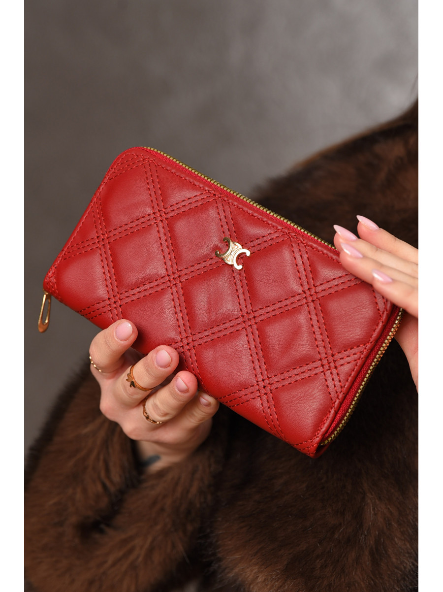 Гаманець жіночий з екошкіри червоного кольору 158-28 209198C